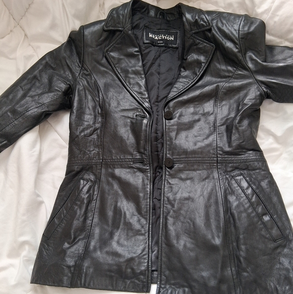 Kenneth Cole Reaction Dresses & Skirts - Keneth Cole Leather Coat